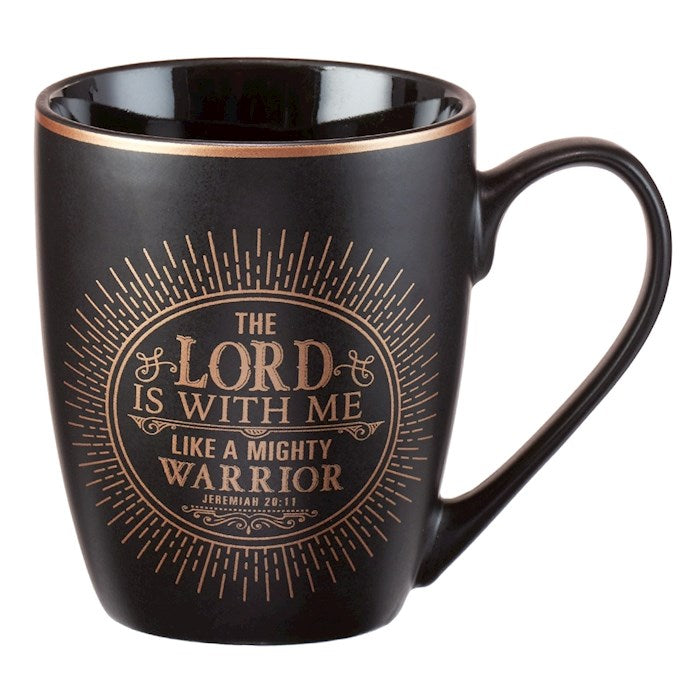 Mug-Lord Is With Me w/Gift Box (Jeremiah 20:11)-Brown (13 Oz) (MUG463)