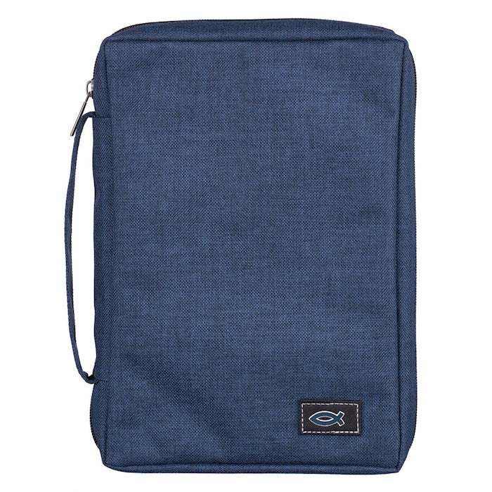 Bible Cover-Value-Fish-Navy-LRG
