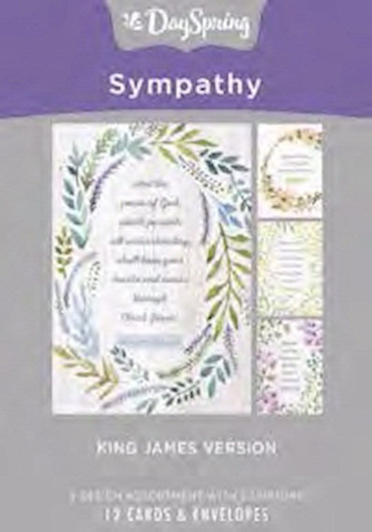 Boxed Card-Sympathy-Botanical Frames (Box Of 12)-60938