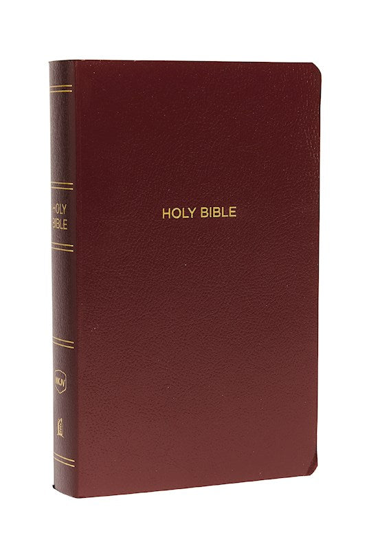 NKJV Gift &amp; Award Bible (Comfort Print)-Burgundy Leatherflex