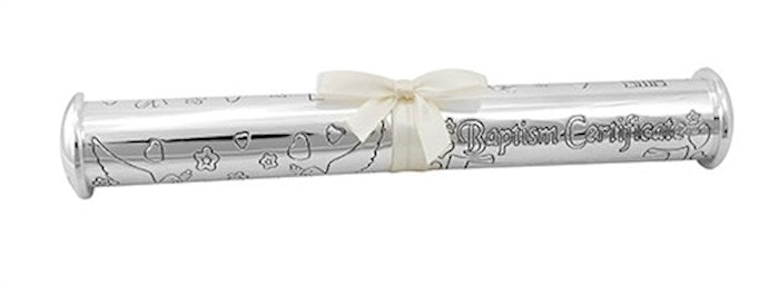 Baptism Certificate Holder-Silver Plated/Engraveable (9.5")