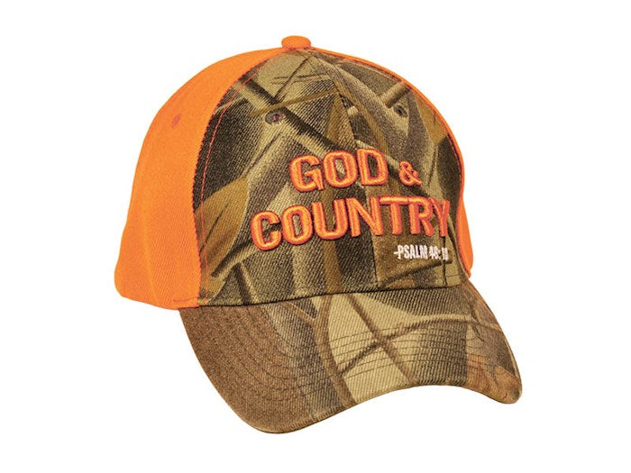 Cap-God &amp; Country-Camo/Orange