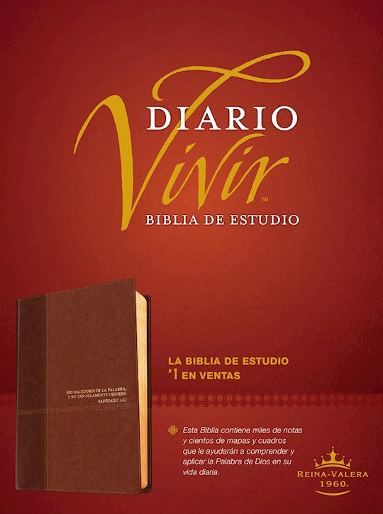 RVR 1960 Biblia de Estudio del Diario Vivir (Life Application Study Bible)-Brown/Tan LeatherLike