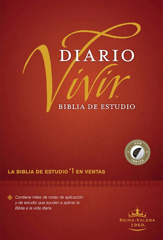 RVR 1960 Biblia de Estudio del Diario Vivir (Life Application Study Bible)-Burgundy Hardcover Indexed