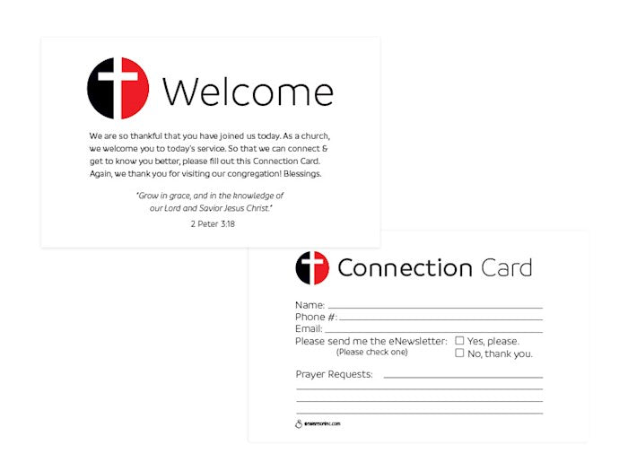Visitor Card-Welcome! (2 Peter 3:18) (Pack Of 50)