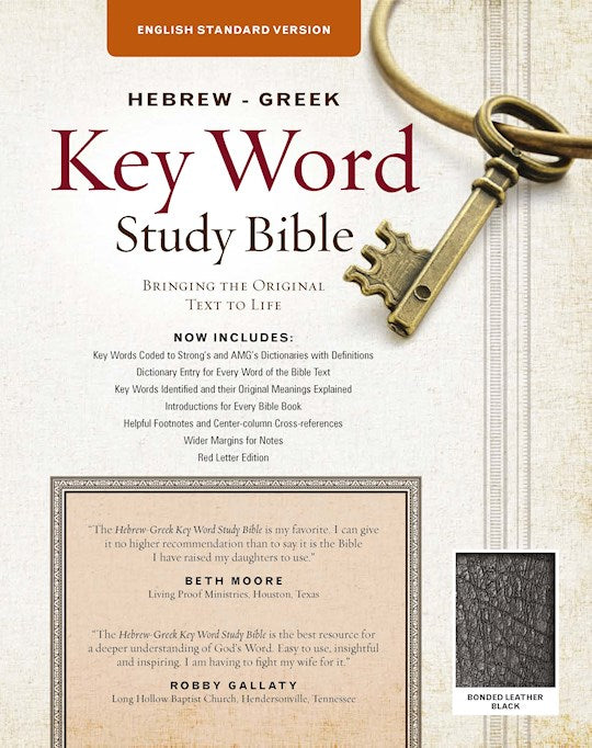 ESV Hebrew-Greek Key Word Study Bible-Black Bonded Leather