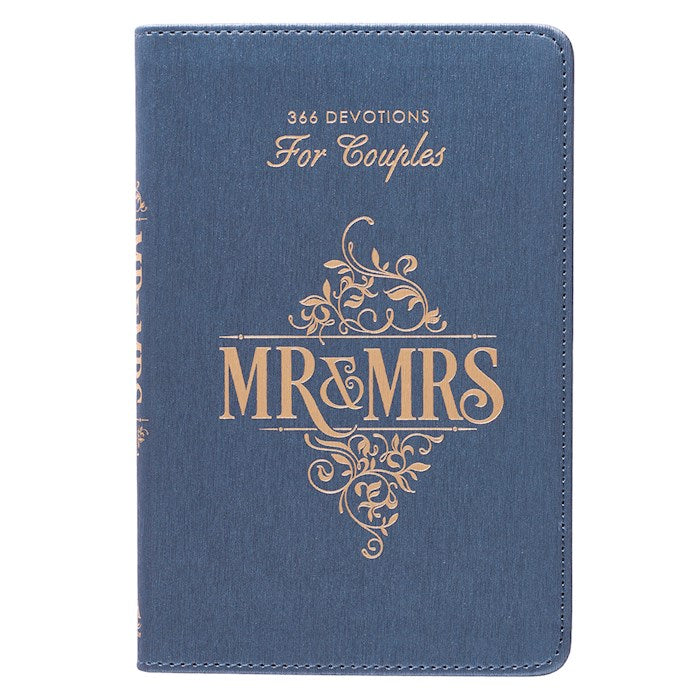 Mr. &amp; Mrs.-Blue Faux LuxLeather