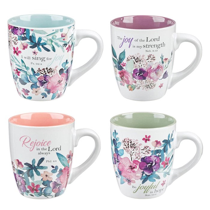 Mug Set-Rejoice (Set Of 4) (MUGS14)