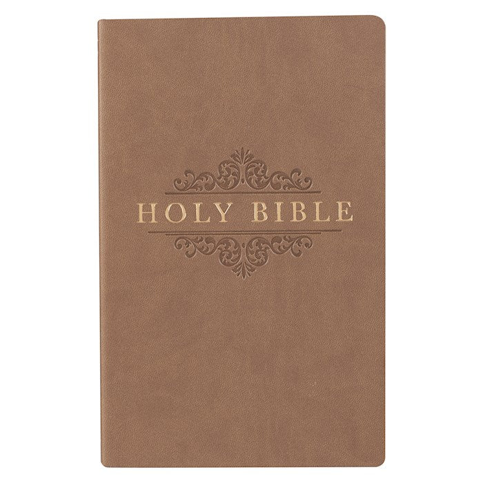 KJV Gift And Award Bible-Tan Faux Leather