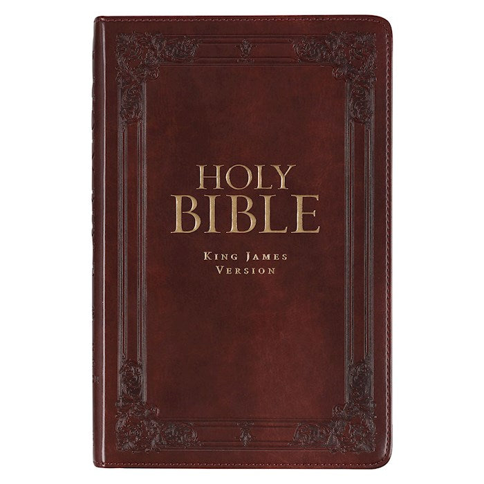 KJV Deluxe Gift Bible-Saddle Tan Faux Leather Indexed