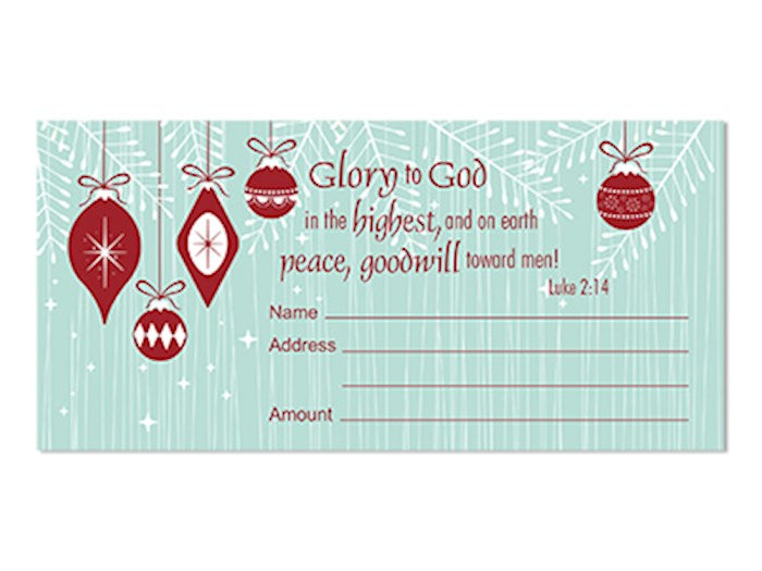 Offering Envelope-Glory To God (Pack Of 100)