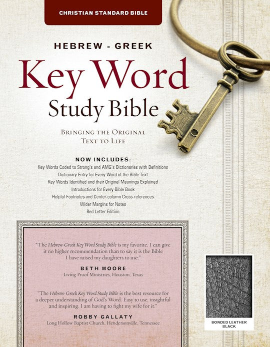 CSB Hebrew-Greek Key Word Study Bible-Black Bonded Leather
