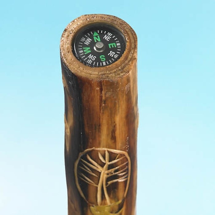 Walking Stick w/Compass &amp; Pouch-Tree (48")