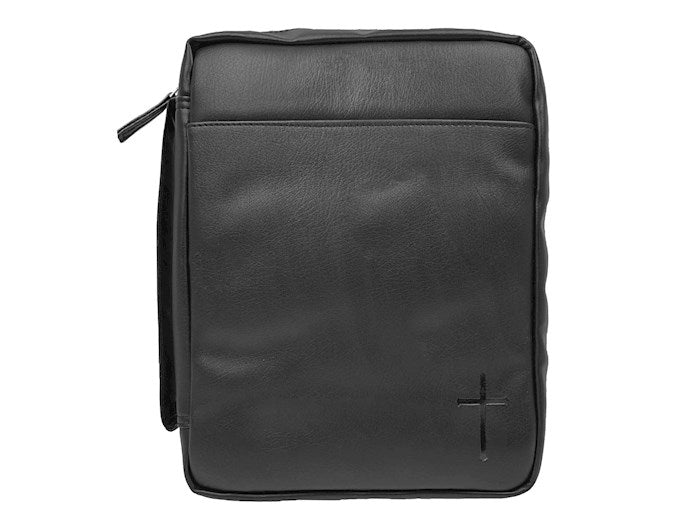 Bible Cover-Imitation Leather-Cross-XLG-Black