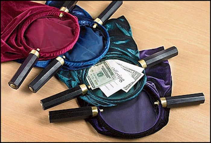 Offering Bag With Handles-Burgundy (Pack Of 4)