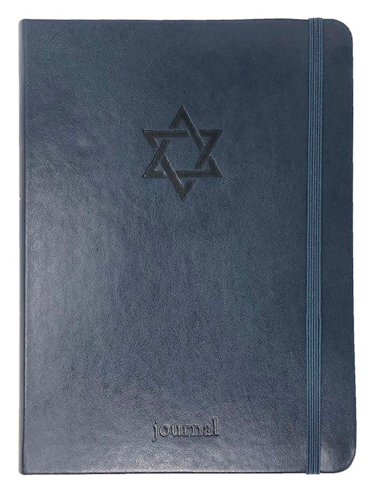 The Star Of David Essential Journal-Navy LeatherLuxe