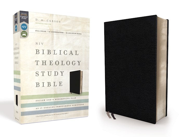 NIV Biblical Theology Study Bible (Comfort Print)-Black Bonded Leather Indexed