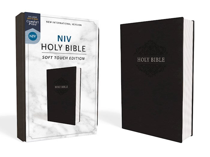 NIV Holy Bible/Soft Touch Edition (Comfort Print)-Black LeatherSoft