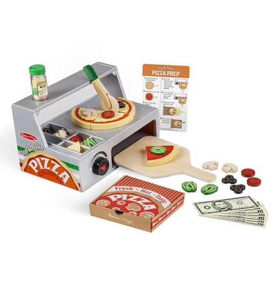 Pretend Play-Top &amp; Bake Pizza Counter Play Set (41 Pieces) (Ages 3+)