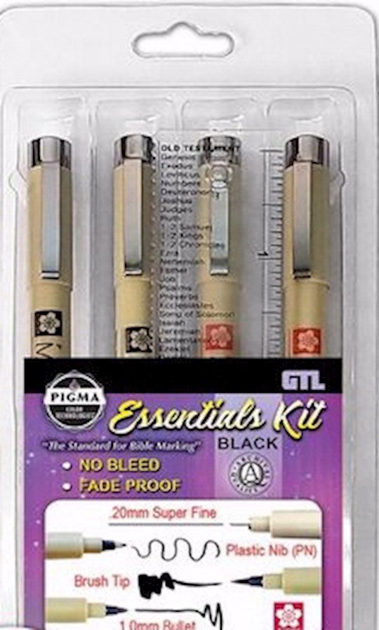 Pen-Pigma Micron Essentials Kit (Set Of 5)