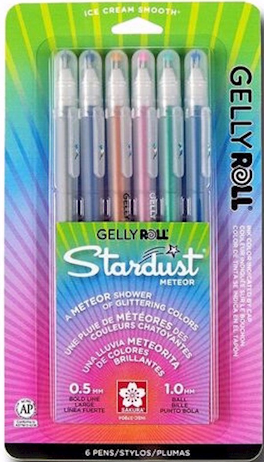 Pen-Gelly Roll Stardust-Meteor (6 Pack)