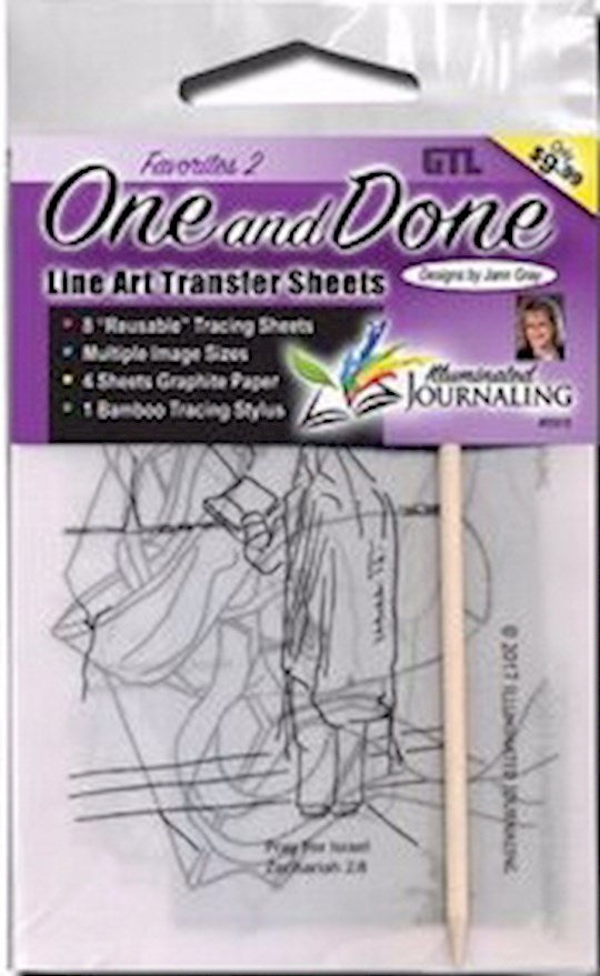 One And Done Line Art Transfer Sheets: Favorites 2