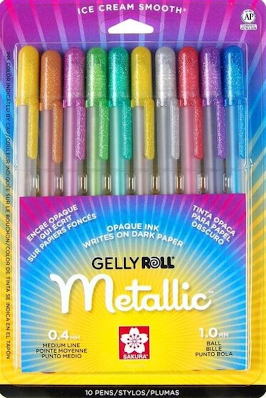 Pen-Gelly Roll Metallic (10 Pack Assorted)