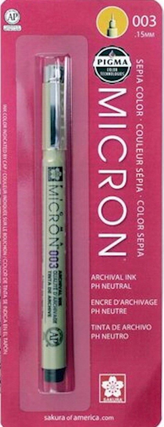 Pen-Pigma Micron (003) Ultra Extra Fine Point Bible Note Pen-Sepia