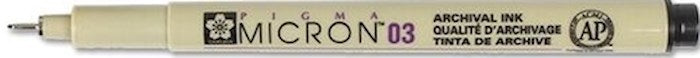 Pen-Pigma Micron (03) MED Point Bible Note Pen-Black