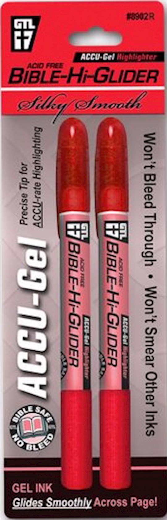 Highlighter-Accu-Gel Hi-Glider (2 Pk) Red