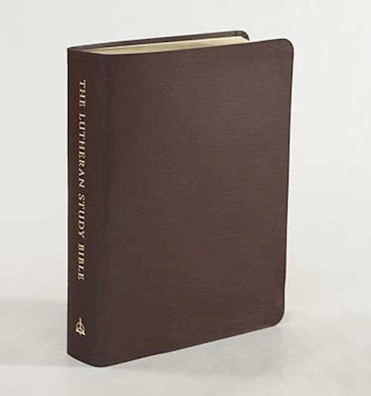 ESV Lutheran Study Bible-Sangria Genuine Leather