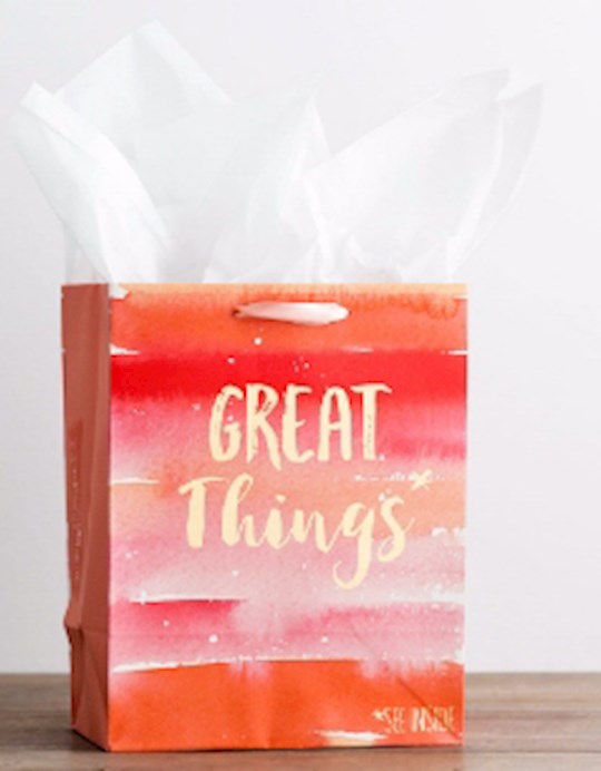Gift Bag-Specialty-Great Things (Psalm 126:3)-Medium (