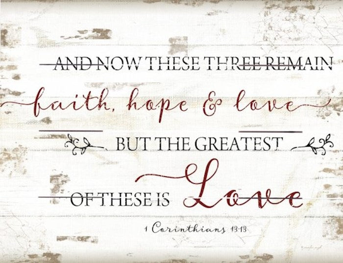 Rustic Pallet Art-Faith Hope And Love (9 x 12)