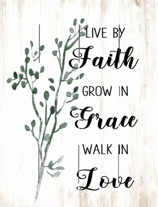 Rustic Pallet Art-Live By Faith (9 x 12)