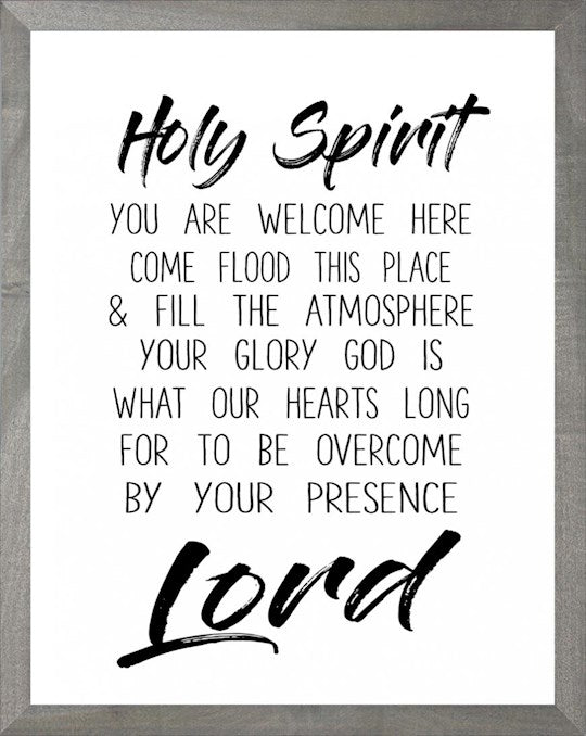 Framed Art-Holy Spirit (White) (11 X 14) (Farmhouse Art)