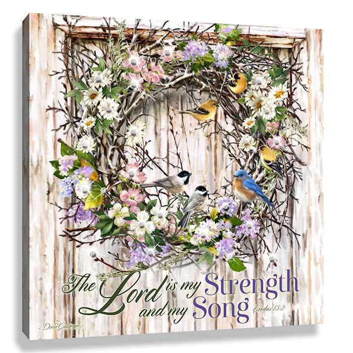 Pizazz Print-Spring Wreath w/Swarovski Crystals (10" x 10")