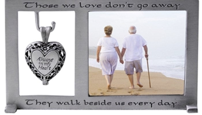 Frame-Memorial w/Heart Locket (Holds 2.5&quot; x 2.25&quot; Photo)
