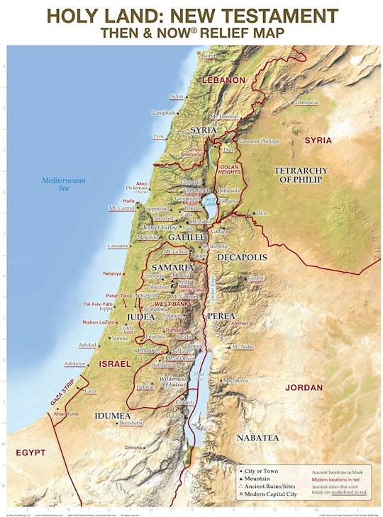 Chart-Holy Land: New Testament (Laminated Sheet) (19.5" x 26")