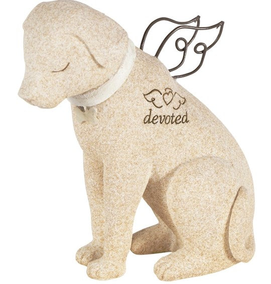 Figurine-Faithful Angels-Devoted Dog (4.5" x 3.5")