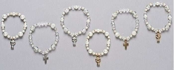 Display-Bracelet Assortment-First Communion-Stretch (Pack Of 24)