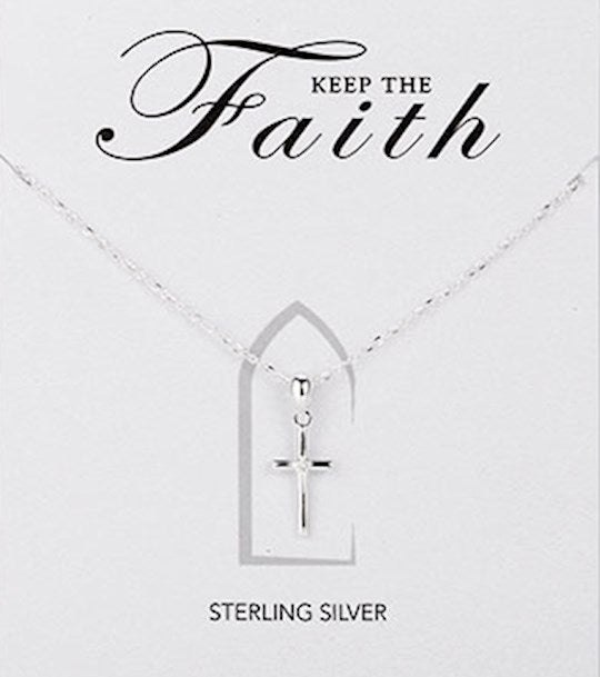 Necklace-Tiny Cross (18&quot;) (Carded)