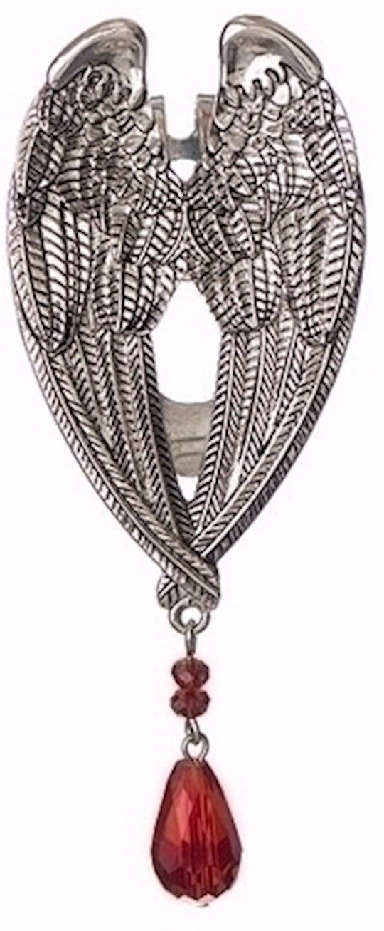 Visor Clip-Birthstone Angel-January (3.75")