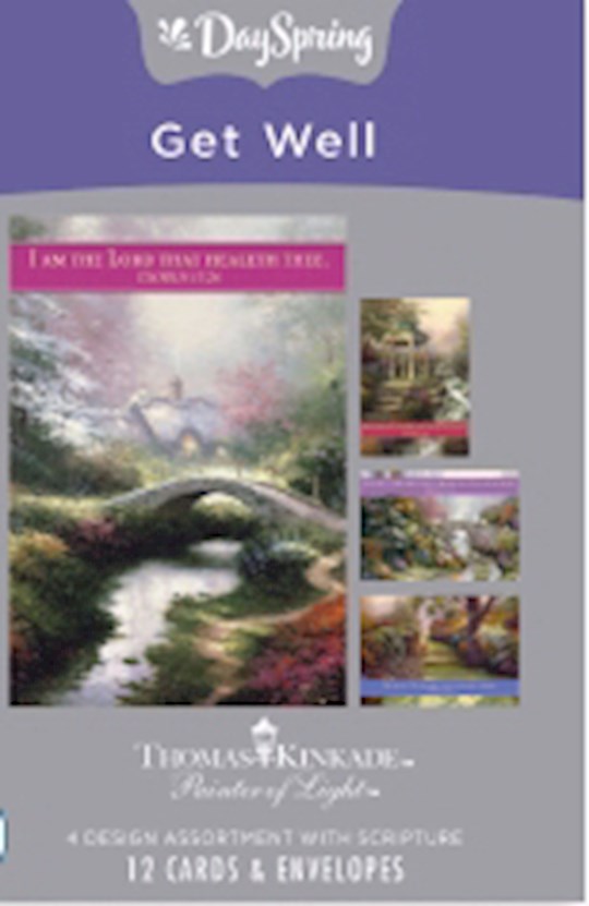 Boxed Card-Get Well-Thomas Kinkade-Kjv (Box Of 12)-15322