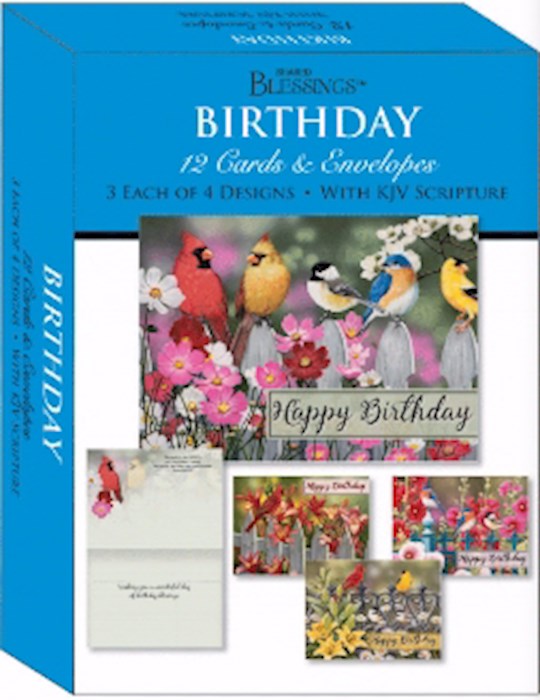 Boxed Card-Birthday Birds (Shared Blessings) (Box Of 12)