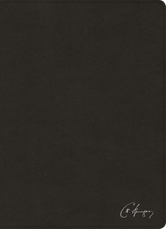 RVR 1960 Biblia de Estudio Spurgeon (Spurgeon Study Bible)-Black Genuine Leather