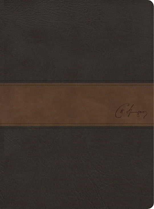 RVR 1960 Biblia de Estudio Spurgeon (Spurgeon Study Bible)-Black/Brown Imitation Leather