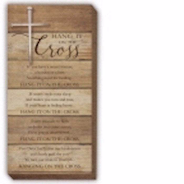 Plaque-Hang It On The Cross (19" x 9")