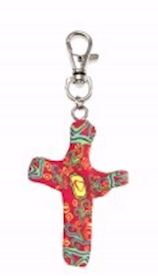 Cross-Keychain-Comforting Clay-Provence (3&quot; H)