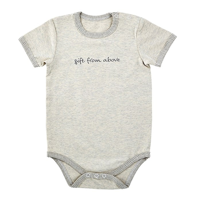Snapshirt-Cream/Grey-Gift From Above (0-3 Months)
