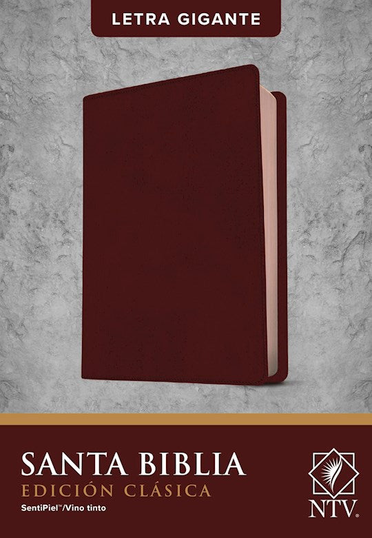 NTV Edicion Clasica/Letra Gigante (NLT Classic Edition Giant Print)-Burgundy LeatherLike